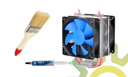 Чистка от пыли, замена термопасты